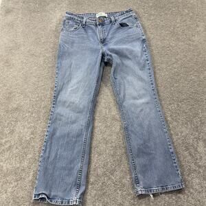 Signature Levi Strauss Mid Rise Bootcut Light Wash Stretch Denim Women Jeans 12S